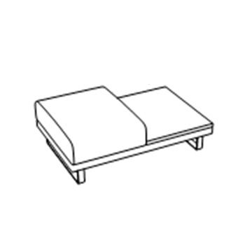Секция низкая 1-местная со столиком ткань / B01/016