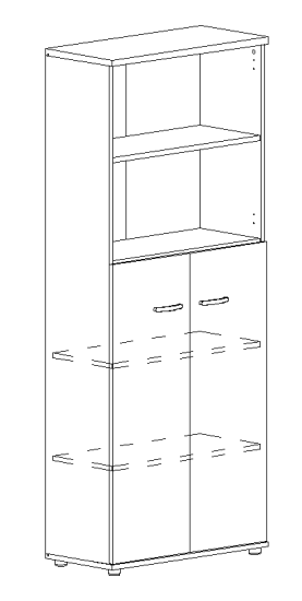 Шкаф для документов полузакрытый белый премиум