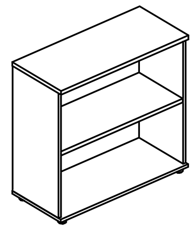 Стеллаж низкий (топ ДСП) мокко премиум / мокко премиум